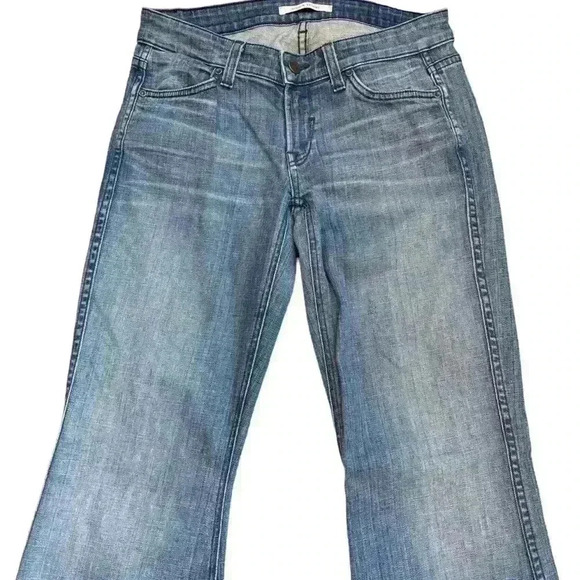 Rich And Skinny Womens Flare Denim Jeans Low Rise Light Wash Blue Size 28 - Picture 4 of 8